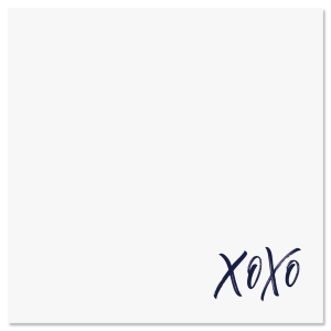 XOXO Personalized Note Sheets in a Cube - Navy Ink