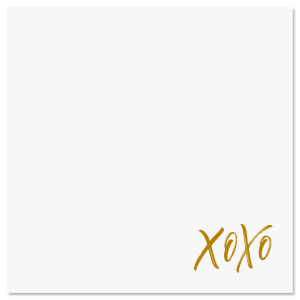 XOXO Personalized Note Sheets in a Cube - Mustard Yellow Ink