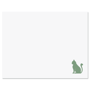 Sage Cat with Sage Ink Correspondence Cards 