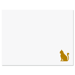 Navy Border Initials with Navy Ink Correspondence Cards 