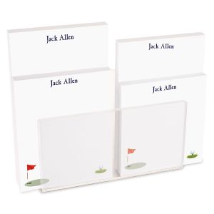 Golf Everyday Personalized Notepad Set & Acrylic Holder