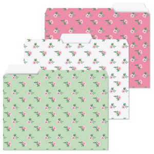 Watercolor Florals File Folders