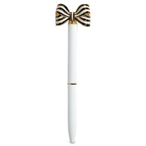 White Pen with Striped Bow