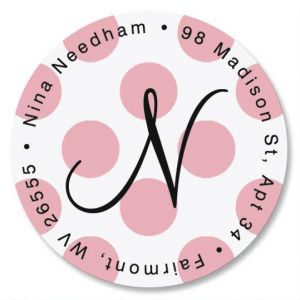 Dots Initial Round Address Labels