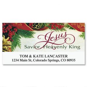 Bordered Christmas Deluxe Address Labels