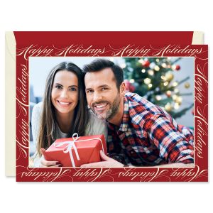 Happy Holidays Mounted Photo Card