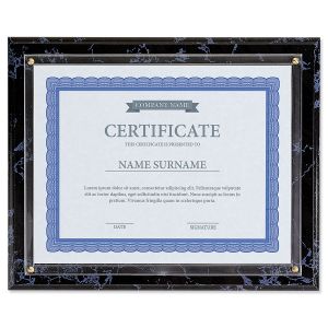 Black Marble Certificate Plaque