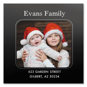 Personalized Modern Large Square Photo Address Label