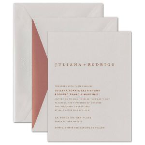 Juliana Light Grey Invitation