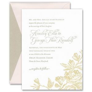 Ainsley Antique Roses Invitation