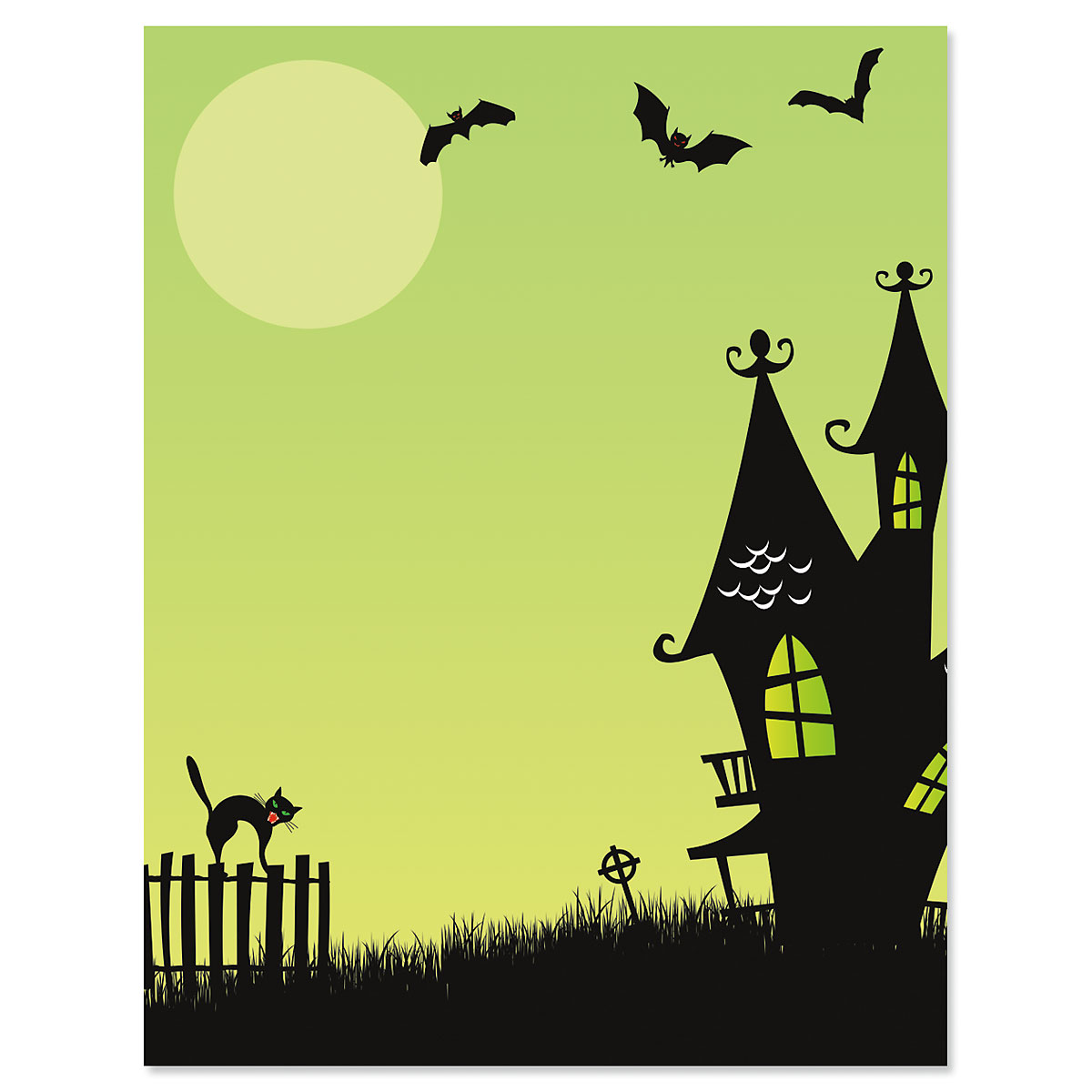 Haunted House Halloween Letter Papers | Fine Stationery