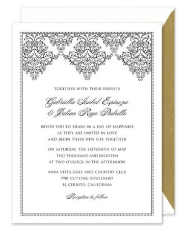 Lace Scroll Invitation Bed Bath Beyond