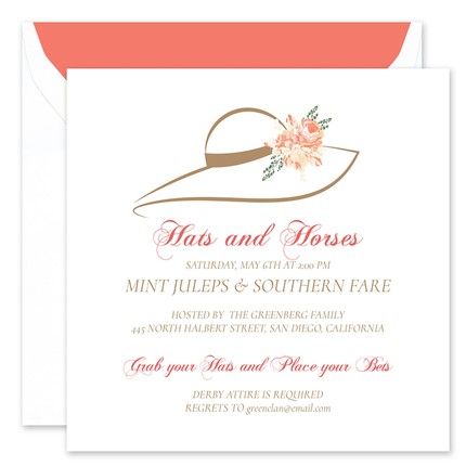 Floral Hat Invitation | Fine Stationery