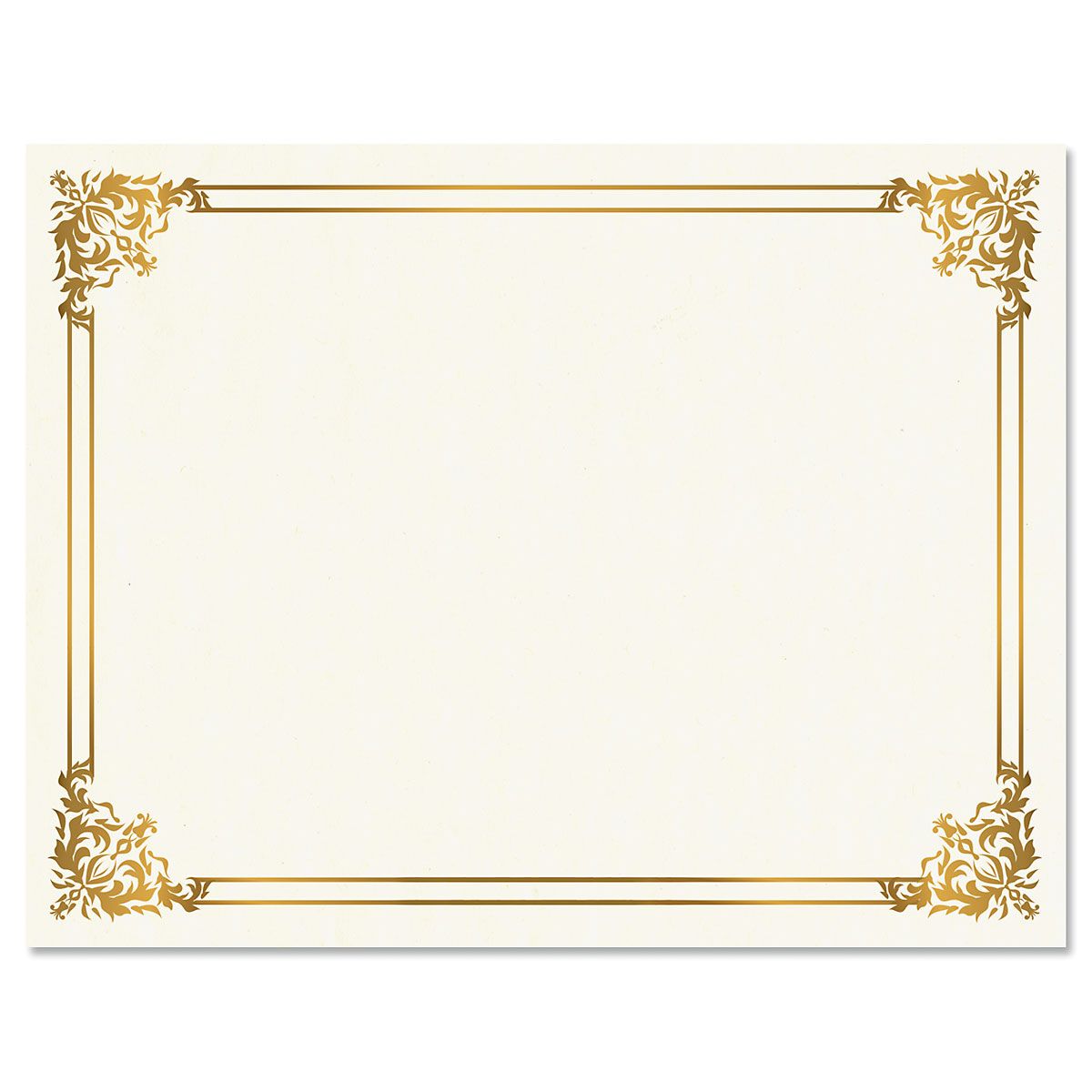 Empire Gold Certificate Paper on White Parchment | Fine Stationery