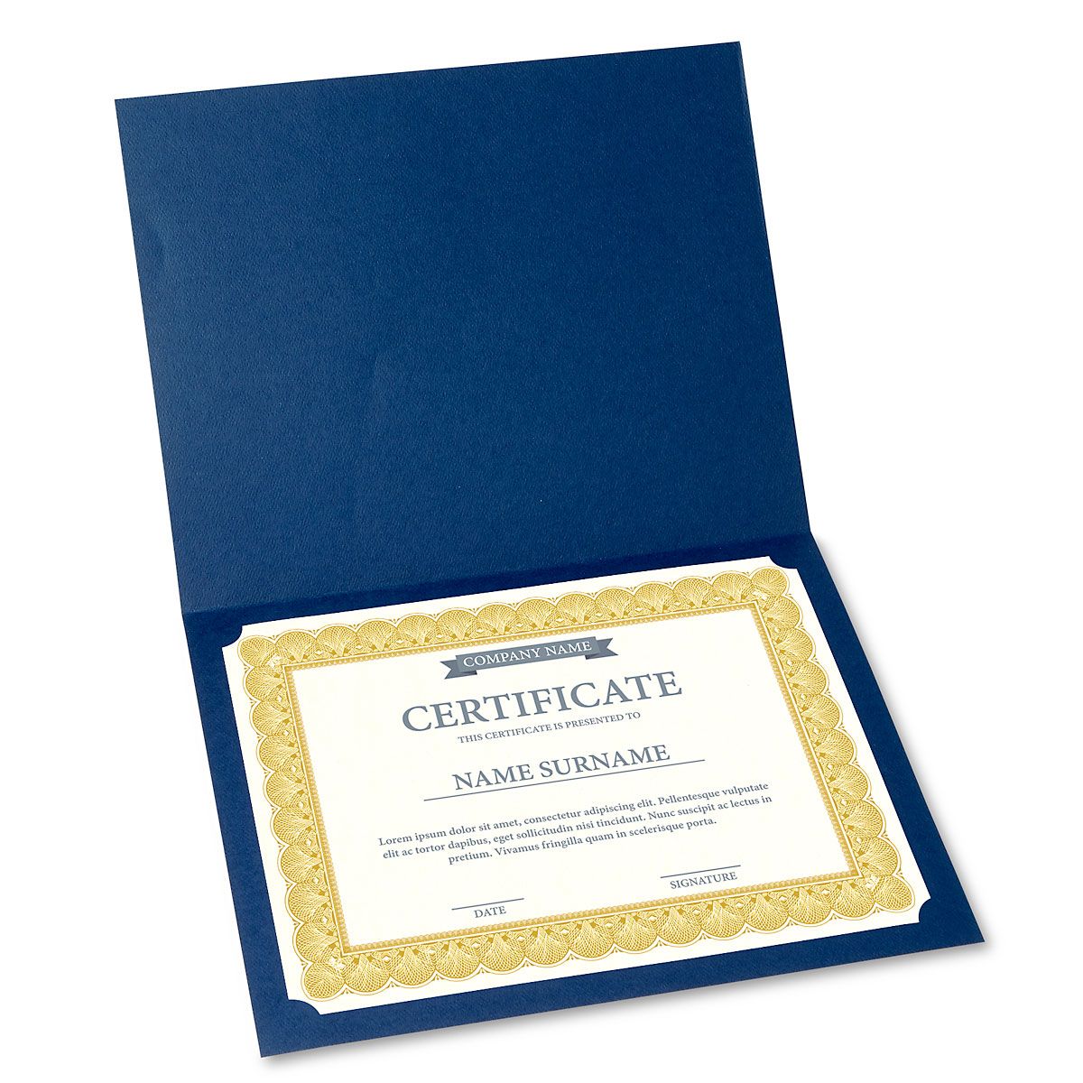 Gold Certificate Paper on White Parchment Fine Stationery