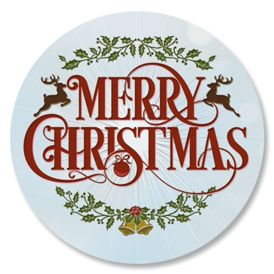 Merry Christmas Paws Envelope Seals – 30 Pack, 1.5” Round Stickers For Gifts & Cards