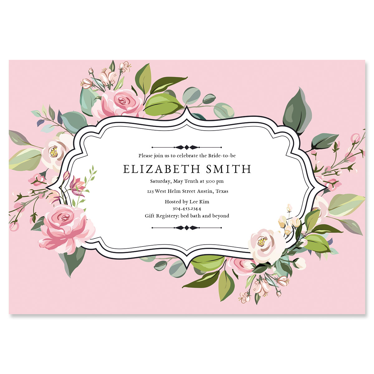 Invit Rose Grand Rose Invitations | Fine Stationery