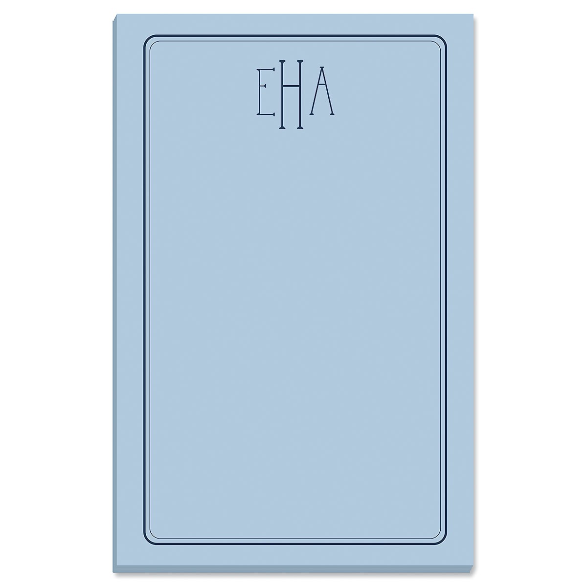 Solid Personalized Notepads - Blue | Fine Stationery