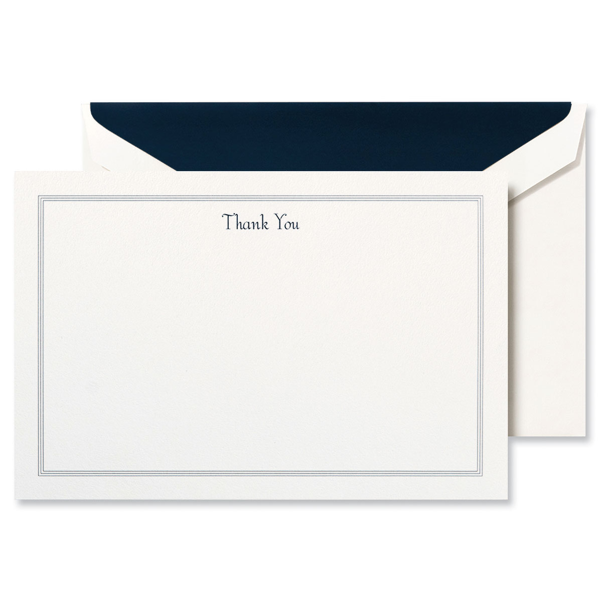 Navy Triple Hairline Frame Thank You Notes Boxed Set | Fine Stationery