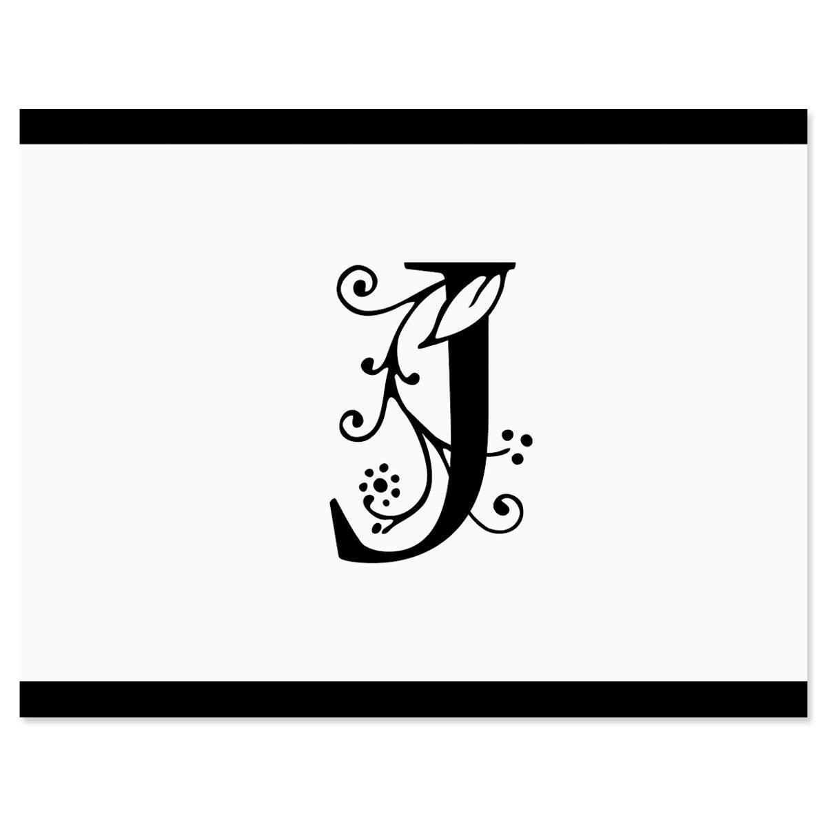 Formal Initial Personalized Note Cards | Fine Stationery