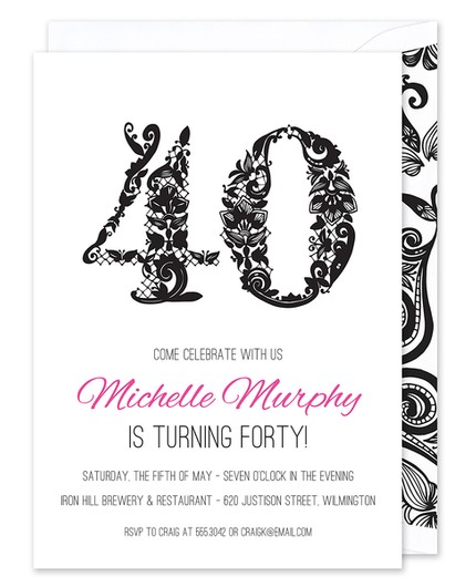 Forty Invitation | Fine Stationery