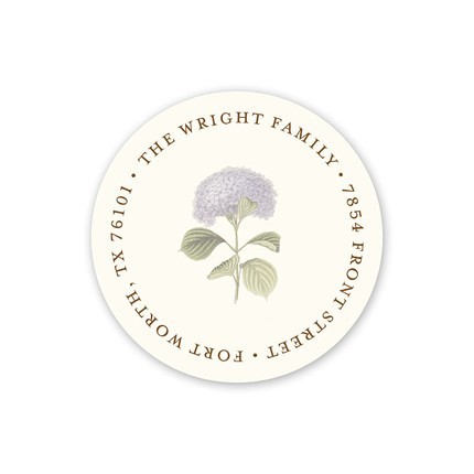 Hydrangea Label Hydrangea Address Label | Fine Stationery