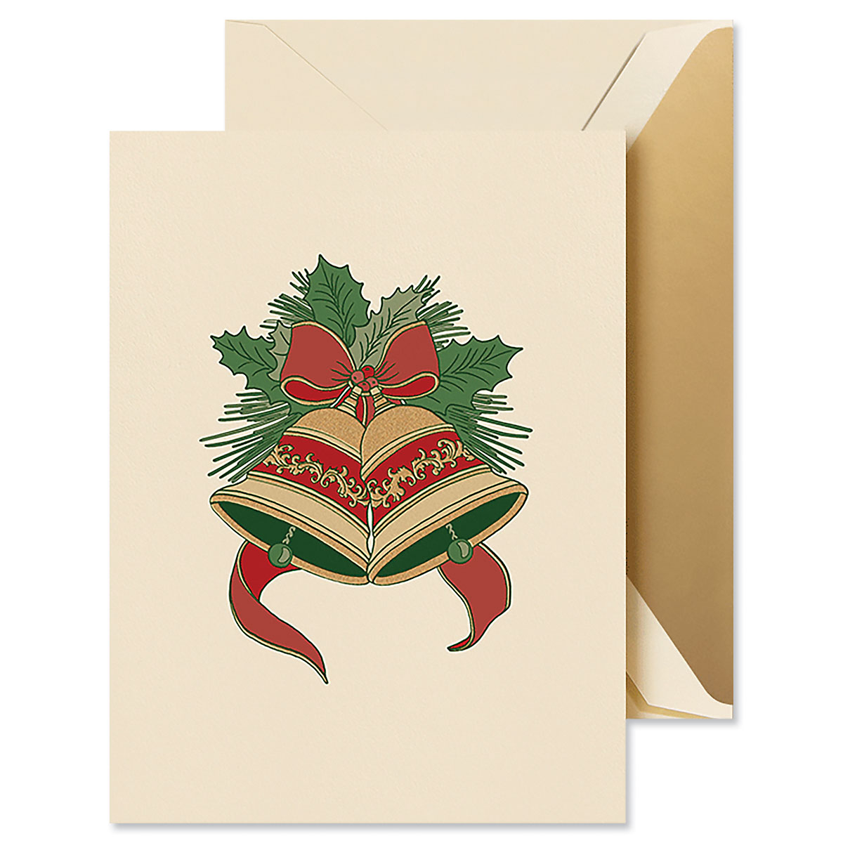 Engraved Christmas Bells Greeting Cards Boxed Set | Fine Stationery